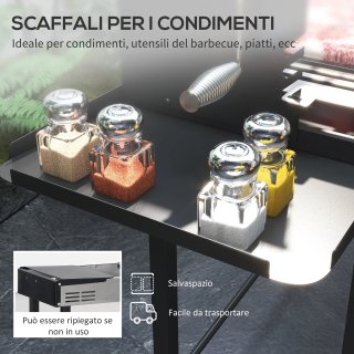 Barbecue a Carbone 3 Livelli con Girarrosto Inox
