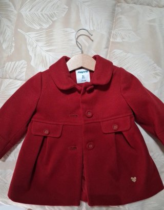Cappotto neonata Mayoral rosso nuovo