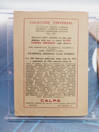 4 Libros Colección Universal. Calpe, 1920-1923.