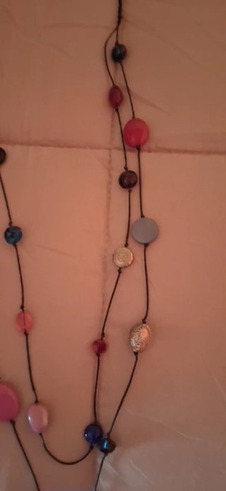 Collar largo multicolor con cuentas