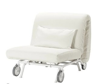 Sofá cama individual Ikea blanco 1 plaza