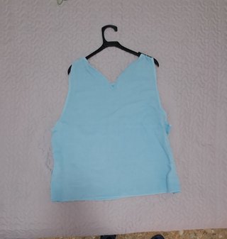 Camiseta sin mangas azul