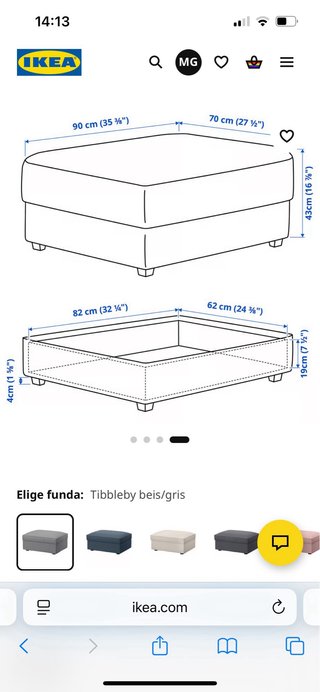 Reposapiés IKEA con almacenaje