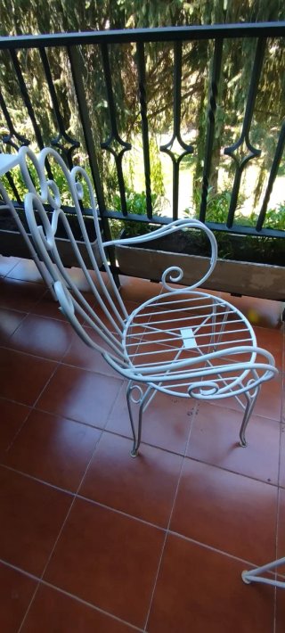Juego 2 Sillas de Forja Blanca
