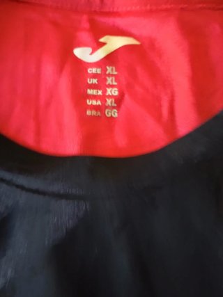 Camiseta Joma XL Negra/Roja