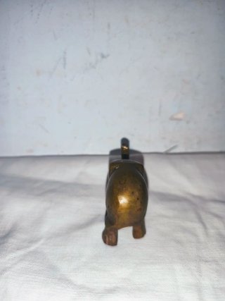 Elefante Antiguo Bronce Macizo Suerte India