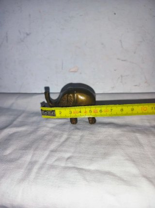 Elefante Antiguo Bronce Macizo Suerte India