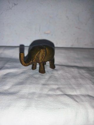Elefante Antiguo Bronce Macizo Suerte India