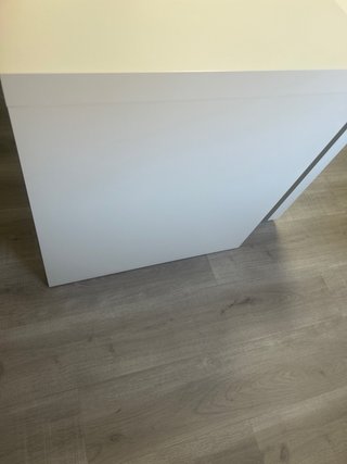 Escritorio blanco 151x65cm con tablero extraíble
