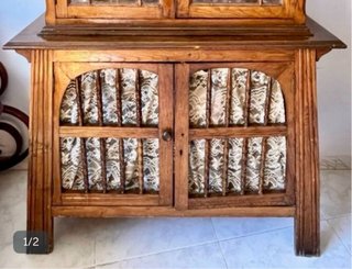 Mueble vitrina madera y cristal VINTAGE