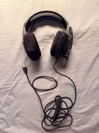 Auriculares/Cascos negros con micrófono
