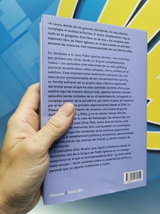 Libro, VERDADES A LA CARA Pablo Iglesias, en perfecto estado