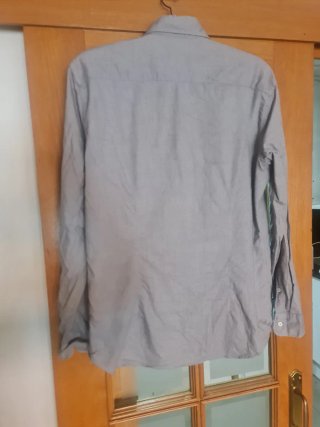 Oxford Slim Fit Mango Man Gris T. L Sin uso