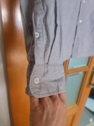 Oxford Slim Fit Mango Man Gris T. L Sin uso