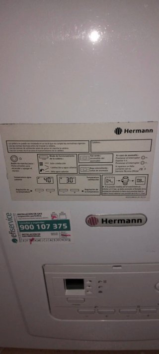 Caldera Gas Natural Hermann Blanca