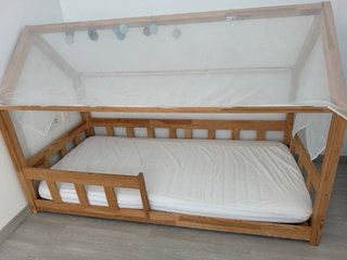 Cama Montessori Madera 90x190 con Barrera
