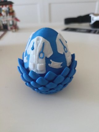 Huevo Dragón Médico 3D