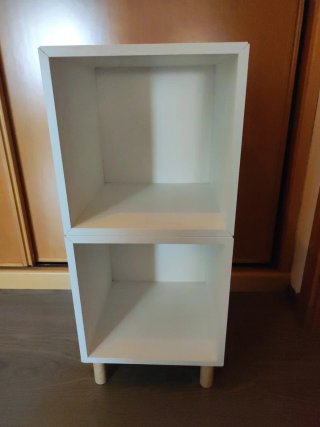 Estantería modular blanca 2 baldas