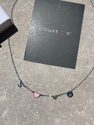Collar LUNA & SOL Corazón y Letra S
