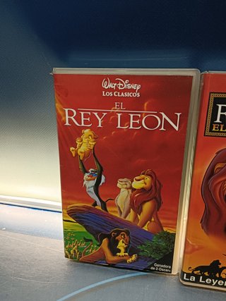 3 peliculas, VHS, El rey leon - vol. 1, 2 + Timon y Pumba, cine infantil, walt disney