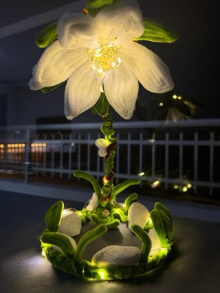 Manualidad Limpiapipas Flor Luminosa