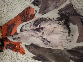 Sciarpa in seta Sisley fantasia