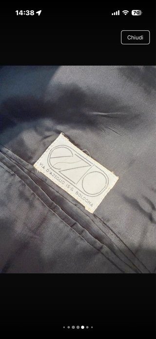 Blazer grigio gessato lana vergine XL