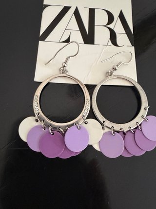 Orecchini Zara cerchio con pendenti