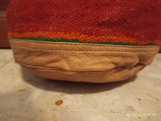 Mochila Kilim Marroquí Cuero y Lana