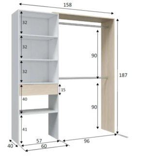 Armario vestidor modular