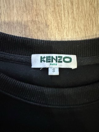 Sudadera Kenzo Negra con Logo Tigre Dorado