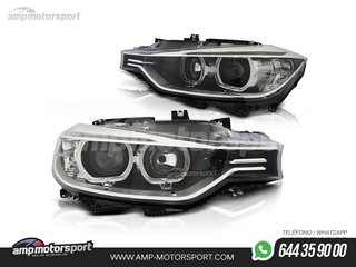 FAROS DELANTEROS XENON OJOS DE ANGEL LED PARA BMW SERIE 3 F30 / F31 / BERLINA / TOURING