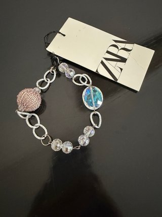 Bracciale Zara con perle rosa e cristalli