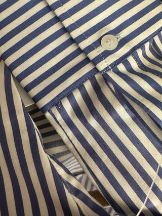 Camisa Zara Rayas Azul y Blanco