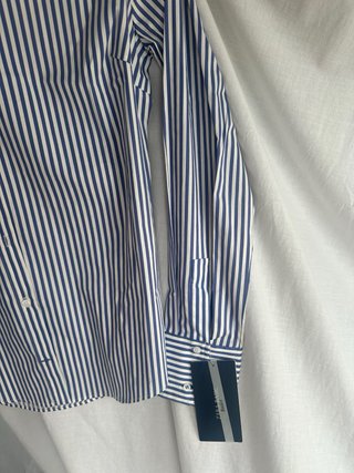 Camisa Zara Rayas Azul y Blanco