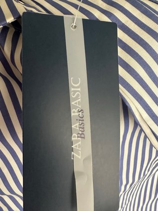 Camisa Zara Rayas Azul y Blanco
