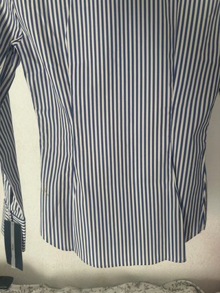 Camisa Zara Rayas Azul y Blanco