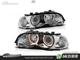FAROS DELANTEROS OJOS DE ANGEL PARA BMW SERIE 3 E46 / COUPE / CABRIO