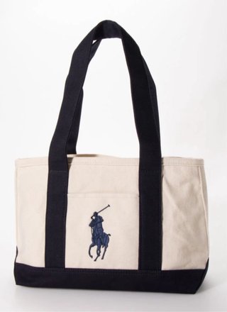 Borsa tote Ralph Lauren Beige/Blu