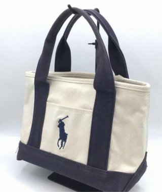 Borsa tote Ralph Lauren Beige/Blu
