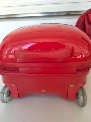 Maleta trolley Snoopy y mochila roja