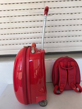 Maleta trolley Snoopy y mochila roja