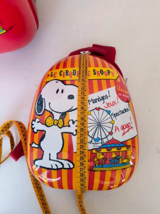 Maleta trolley Snoopy y mochila roja