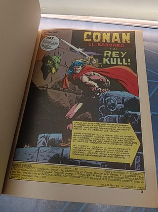 CONAN THE BARBARIAN ANUAL 80 Nª 1, COMICS VERTICE, MUNDI COMICS, EN PERFECTO ESTADO