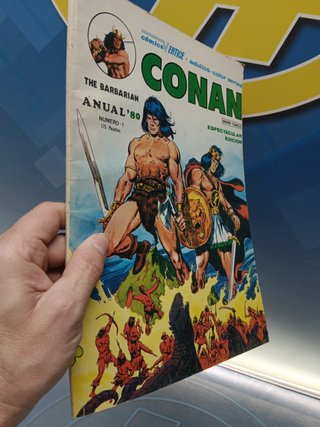 CONAN THE BARBARIAN ANUAL 80 Nª 1, COMICS VERTICE, MUNDI COMICS, EN PERFECTO ESTADO