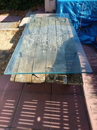 Mesa Trillo 160x77x56 con Cristal Blindado