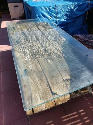 Mesa Trillo 160x77x56 con Cristal Blindado