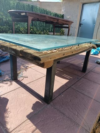 Mesa Trillo 160x77x56 con Cristal Blindado