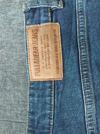 Pull&Bear Pantalones Vaqueros Rotos Azules 46