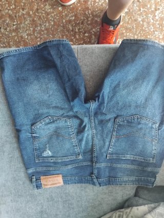 Pull&Bear Pantalones Vaqueros Rotos Azules 46